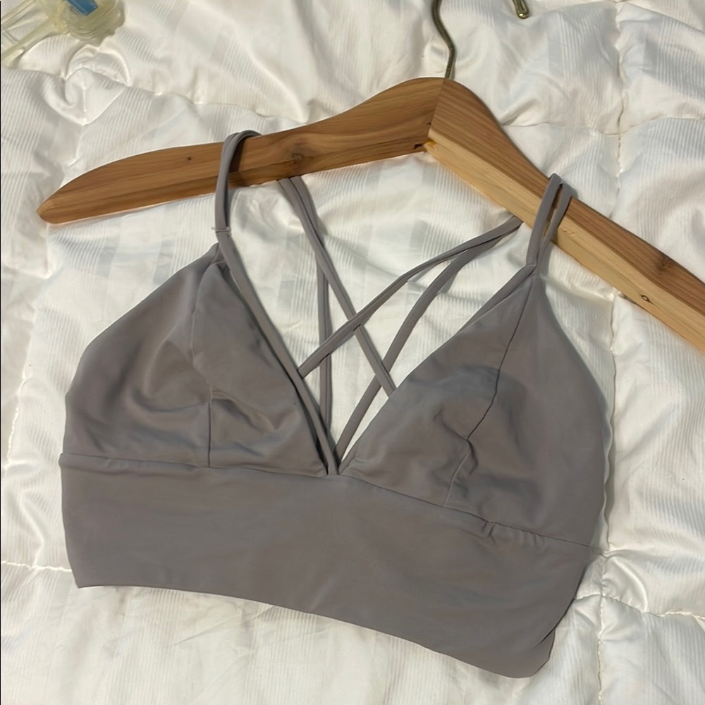 lululemon athletica Light Gray Strappy Bralette